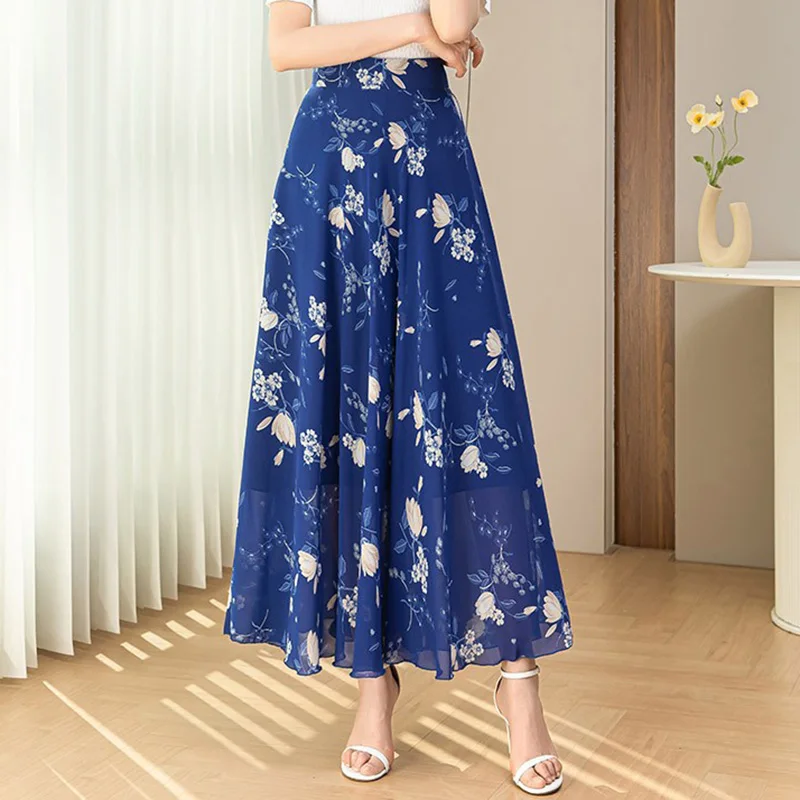 New Women Summer Chiffon Skirt Fashion High Waist A-line Print Long Skirt Elegant Simplicity Easy match Floral Skirt
New Women Summer Chiffon Skirt Fashion High Waist A-line Print Long Skirt Elegant Simplicity Easy match Floral Skirt