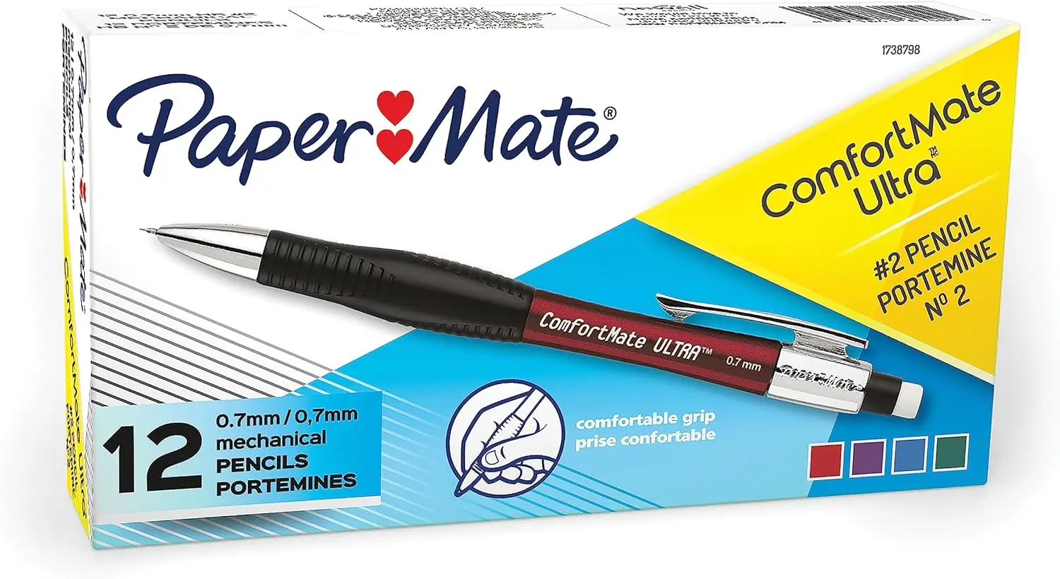 Механические карандаши Ultra Comfort, 0,7 мм, HB # Набор из 12 штук для школы и офиса
Механические карандаши Ultra Comfort, 0,7 мм, HB # Набор из 12 штук для школы и офиса