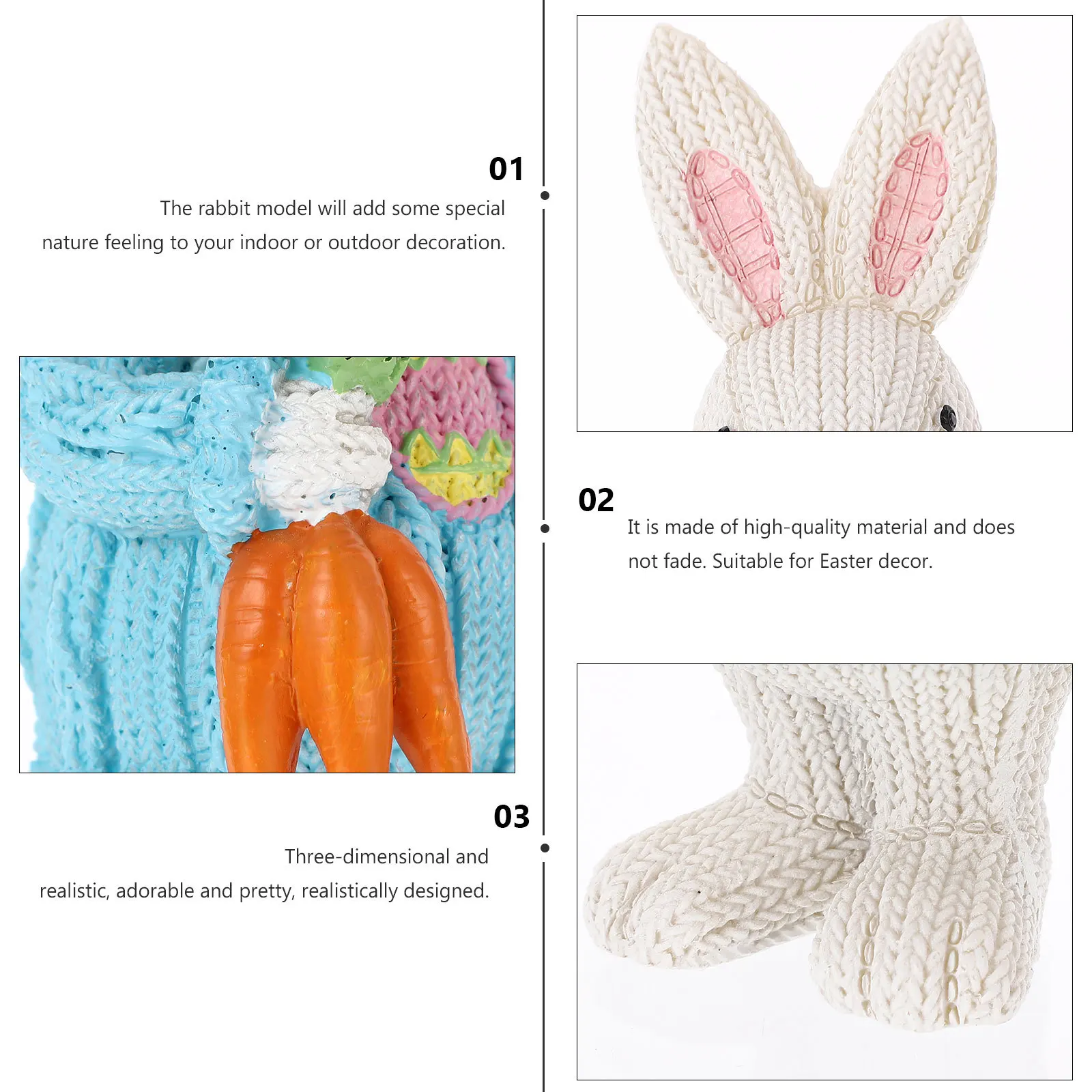 1Pcs Easter Resin Rabbit Ornament Weaving Effect Desktop Decor Easter Room Layout Gift Rabbit Desktop Decor
1Pcs Easter Resin Rabbit Ornament Weaving Effect Desktop Decor Easter Room Layout Gift Rabbit Desktop Decor