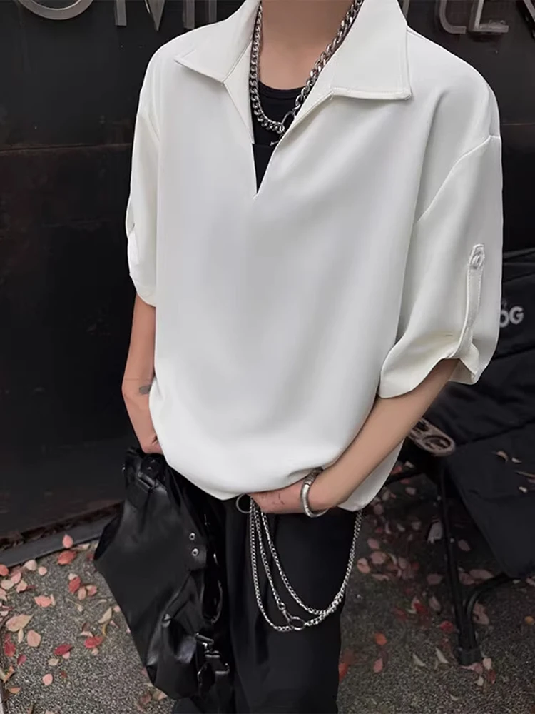 White Ice Silk Men's irt Summer Thin Drapey ort Sve Breathable Loose Fit Youth Faion Casual irt Youth Summer Faion
White Ice Silk Men's irt Summer Thin Drapey ort Sve Breathable Loose Fit Youth Faion Casual irt Youth Summer Faion