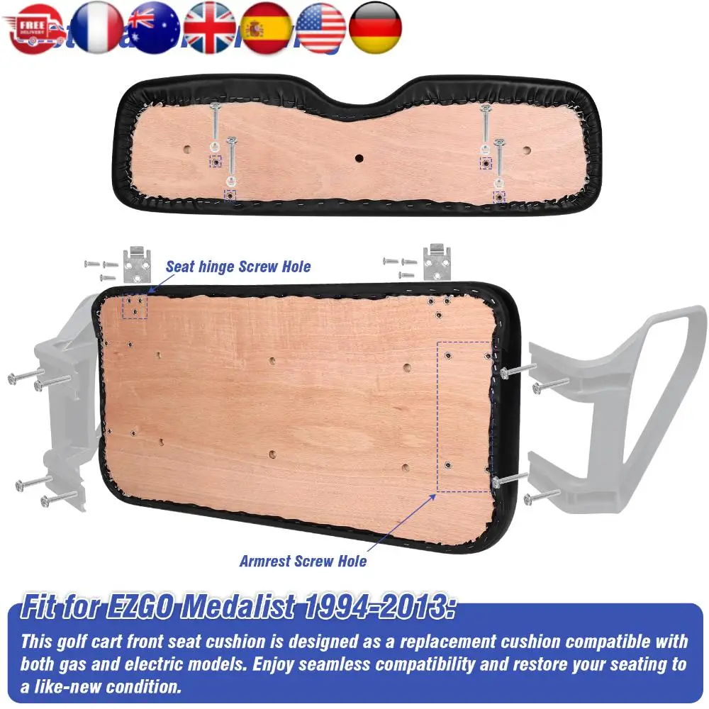 Golf Cart Front Seat Cushion Replacement Cushion Seat Bottom Cushion and Back Cushion Set for EZGO Medalist TXT 94-13 Models
Golf Cart Front Seat Cushion Replacement Cushion Seat Bottom Cushion and Back Cushion Set for EZGO Medalist TXT 94-13 Models