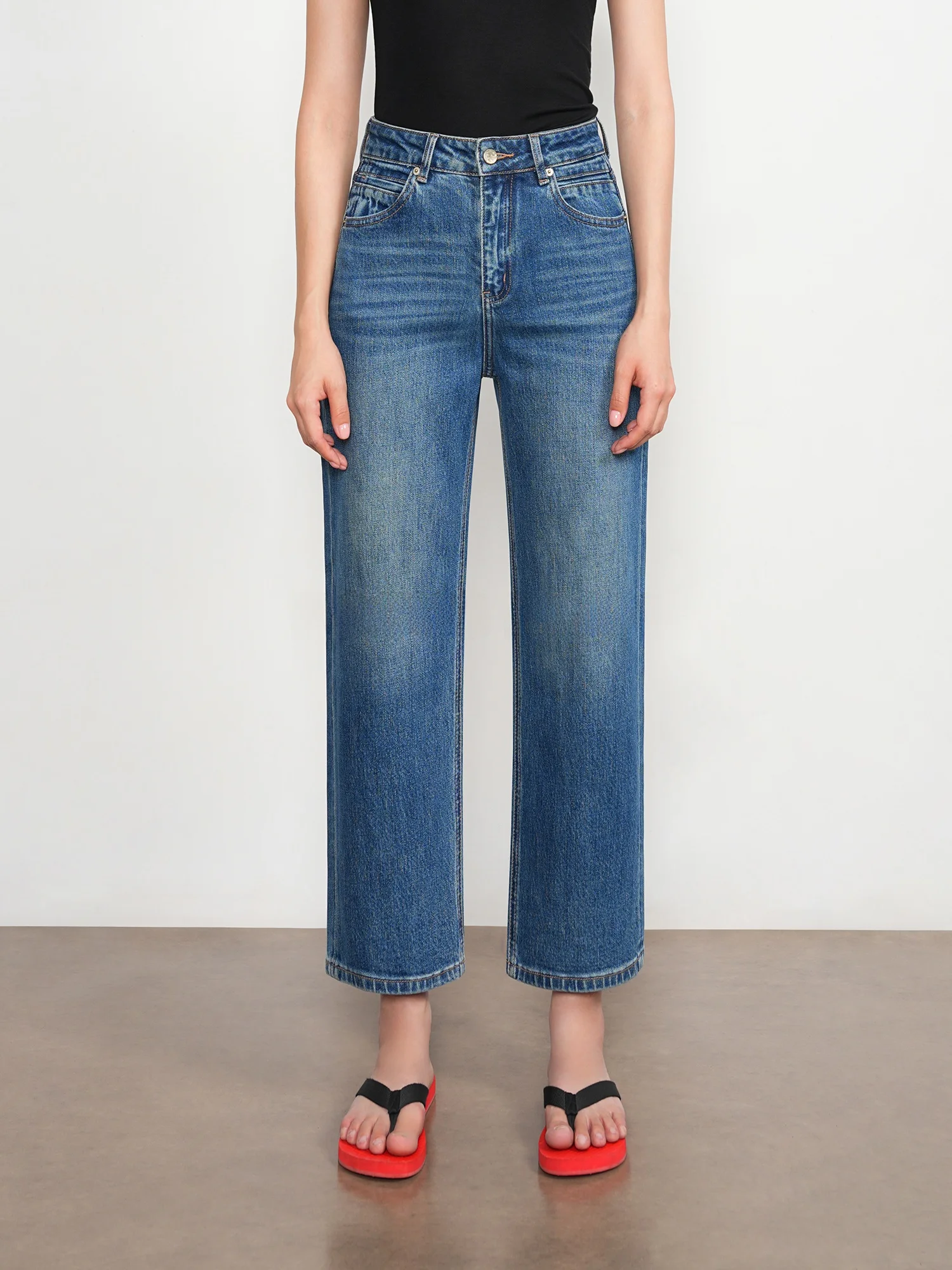 High Waist Slim Fit Straight Leg Jeans Women's 9-Piece Versatile Cotton Denim High Waist Tube Straight Small Size
High Waist Slim Fit Straight Leg Jeans Women's 9-Piece Versatile Cotton Denim High Waist Tube Straight Small Size