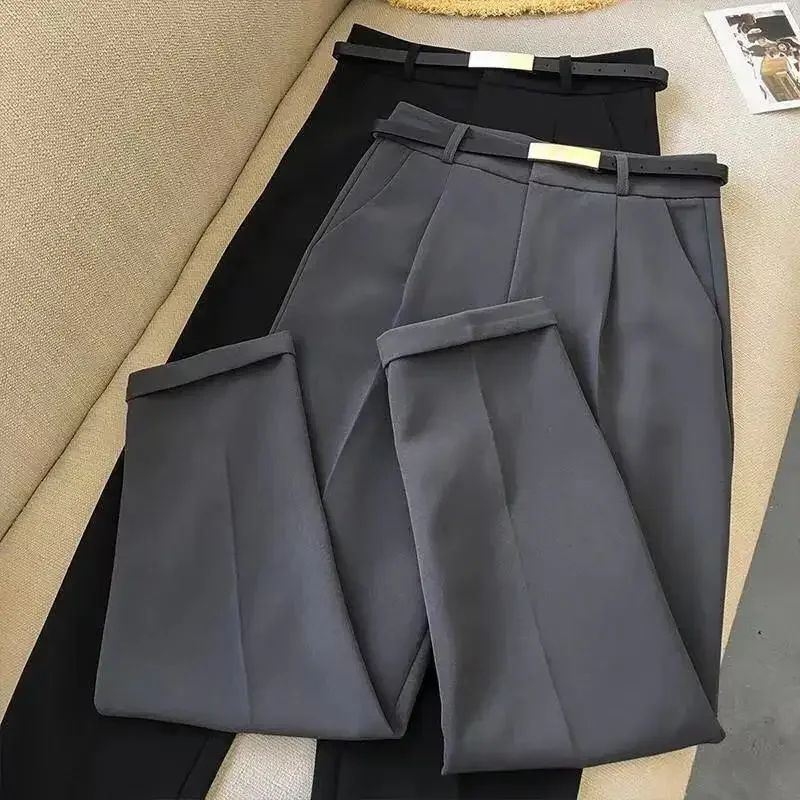 Elegant Summer Casual Pants Women Fashion Solid Color Sashes Slim Straight Trousers Chic Business Mujer Retro Belt Korean Style
Elegant Summer Casual Pants Women Fashion Solid Color Sashes Slim Straight Trousers Chic Business Mujer Retro Belt Korean Style