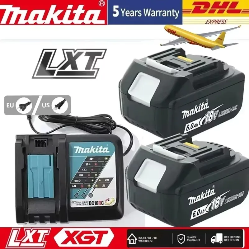 Makita-100% Original Rechargeable Power Tool Battery 6.0Ah 18V BL1830 BL1850 BL1840 BL1860 BL1815,Replaceable LED Lithium-ion
Makita-100% Original Rechargeable Power Tool Battery 6.0Ah 18V BL1830 BL1850 BL1840 BL1860 BL1815,Replaceable LED Lithium-ion