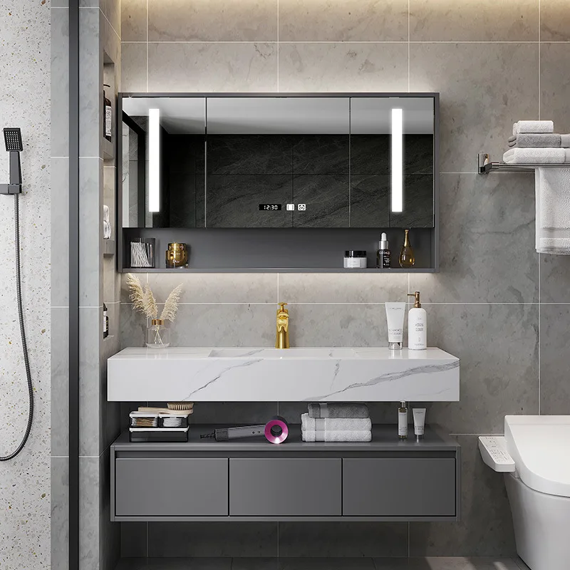 Solid Wood Home Bathroom Cabinets Rock Plate Integrated Basin Sink Bathroom Cabinets Light Luxury Washbasin Furniture Kast JT40B
Solid Wood Home Bathroom Cabinets Rock Plate Integrated Basin Sink Bathroom Cabinets Light Luxury Washbasin Furniture Kast JT40B