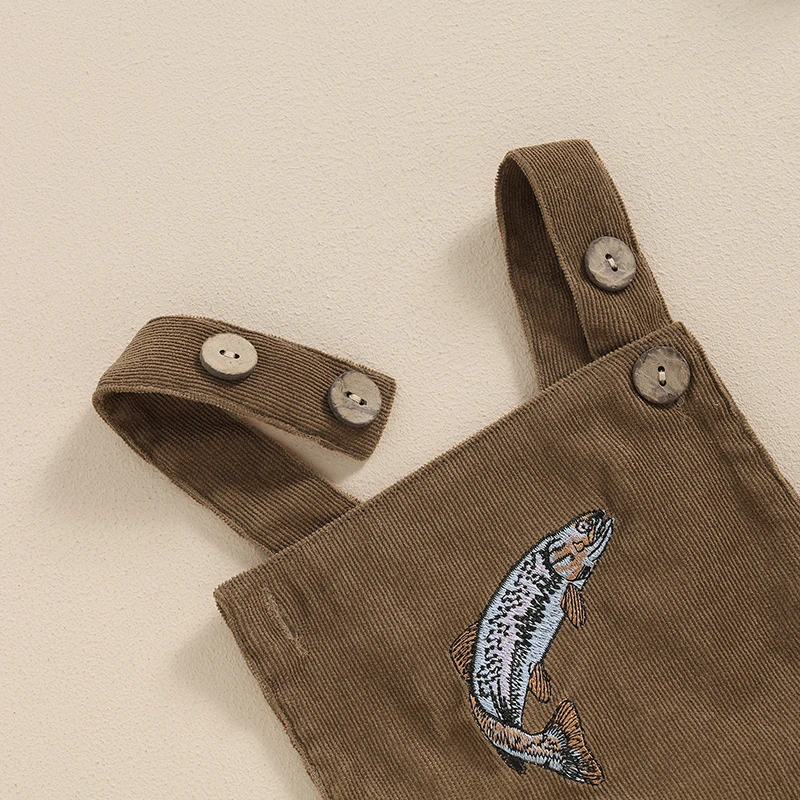 Baby Boys Girls Overalls Sleeveless Fish Embroidery Corduroy Rompers Newborn Summer Outfit
Baby Boys Girls Overalls Sleeveless Fish Embroidery Corduroy Rompers Newborn Summer Outfit