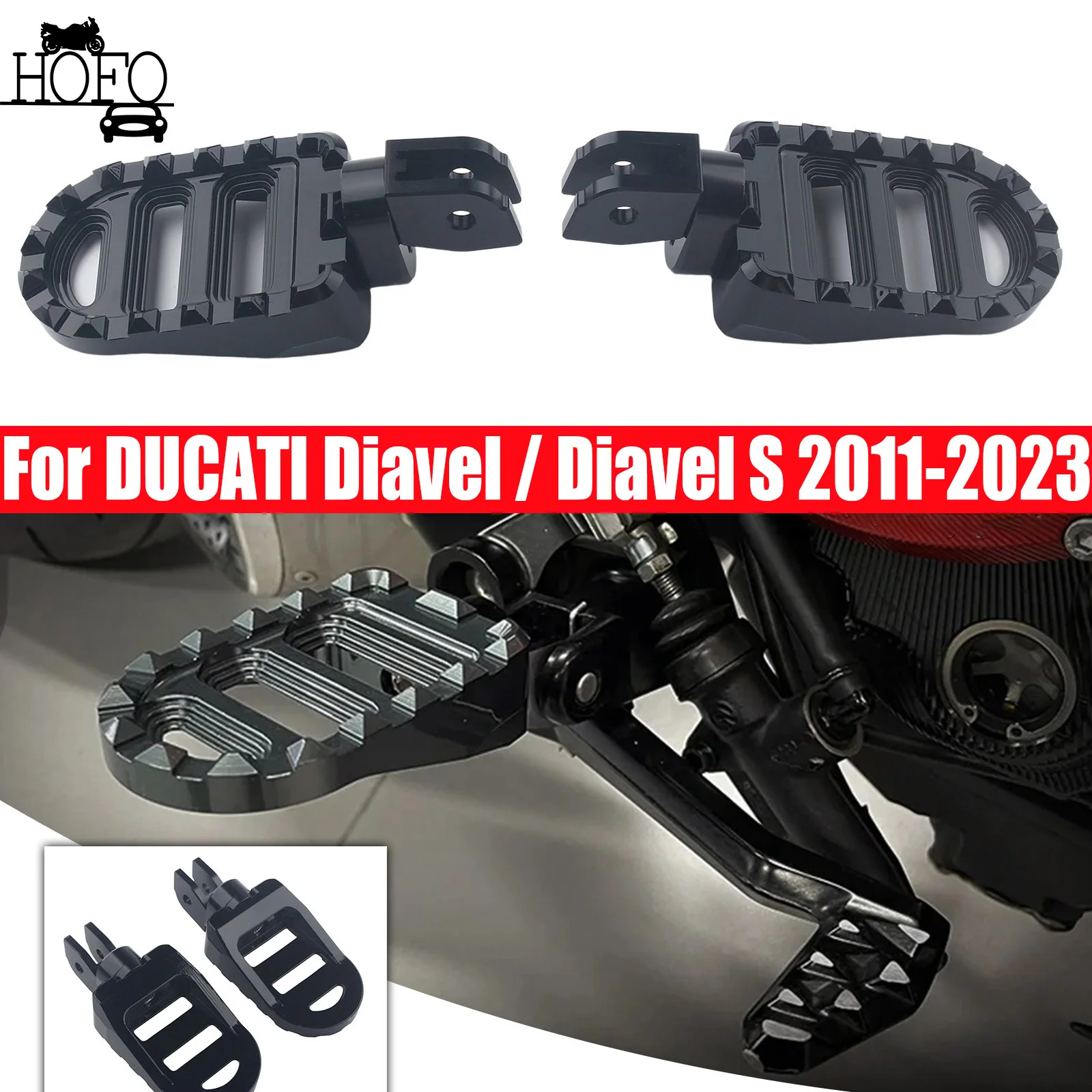 For DUCATI Diavel / Diavel S 2011-2023 Motorcycle Front Rider FootPegs Footrests Enlarge Foot pedal CNC 6063 Aluminum
For DUCATI Diavel / Diavel S 2011-2023 Motorcycle Front Rider FootPegs Footrests Enlarge Foot pedal CNC 6063 Aluminum
