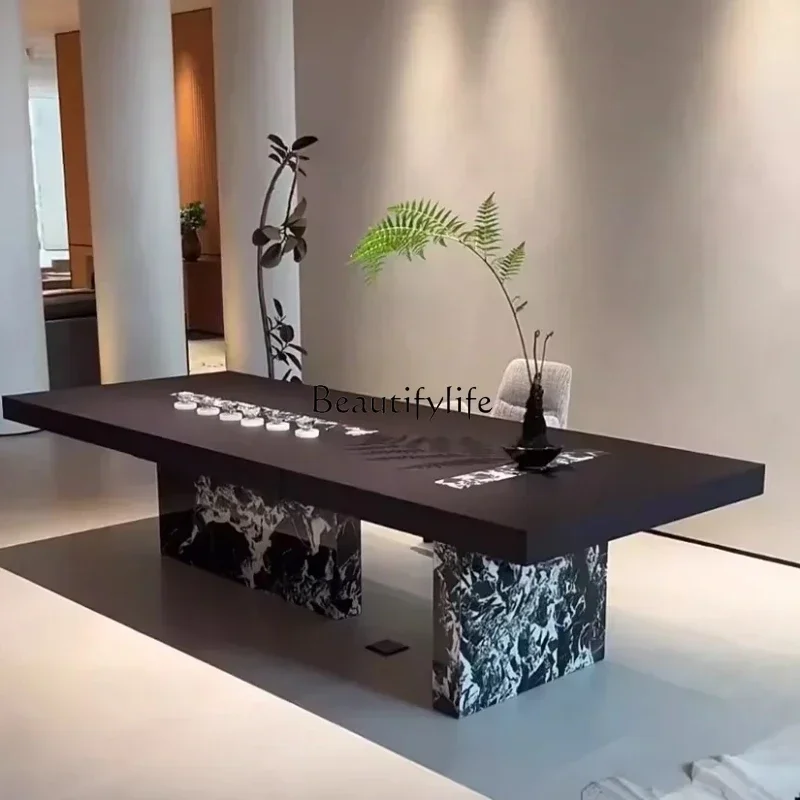 z.FG28Italian minimalist black and white flower marble solid wood dining table modern simplicity
z.FG28Italian minimalist black and white flower marble solid wood dining table modern simplicity
