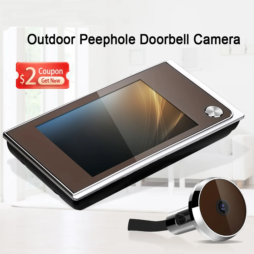 3.5 inch Peephole Digital Doorbell Camera 120 Degree Angle Peephole Viewer Smart Home Outdoor Cat Eye Visual Doorbell
3.5 inch Peephole Digital Doorbell Camera 120 Degree Angle Peephole Viewer Smart Home Outdoor Cat Eye Visual Doorbell