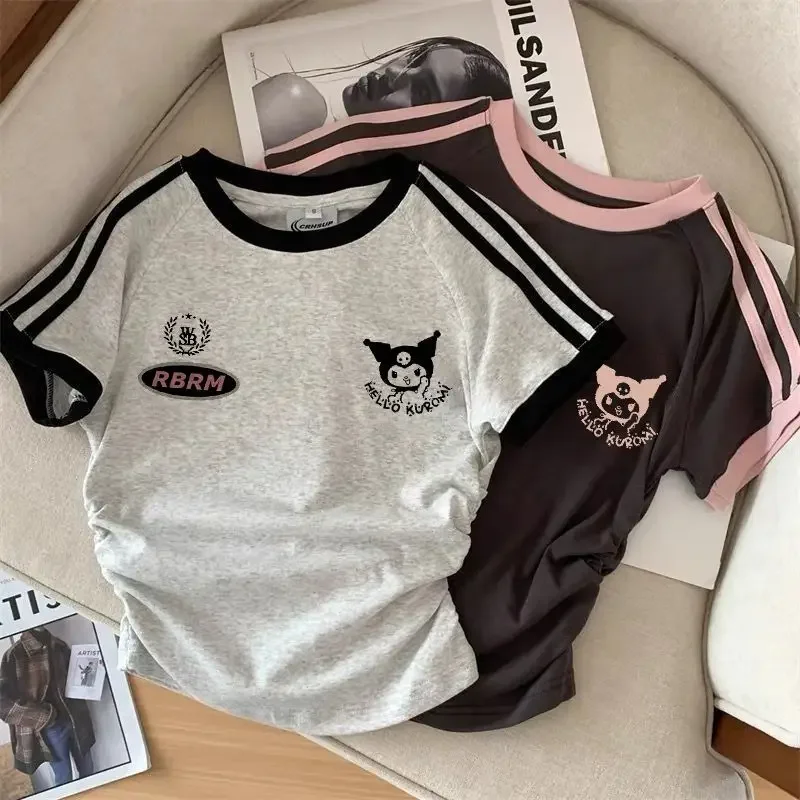 kawaii Sanrio Kuromi student tops t-shirt Japanese cartoon 2024New summer Slim and slim short sleeves
kawaii Sanrio Kuromi student tops t-shirt Japanese cartoon 2024New summer Slim and slim short sleeves