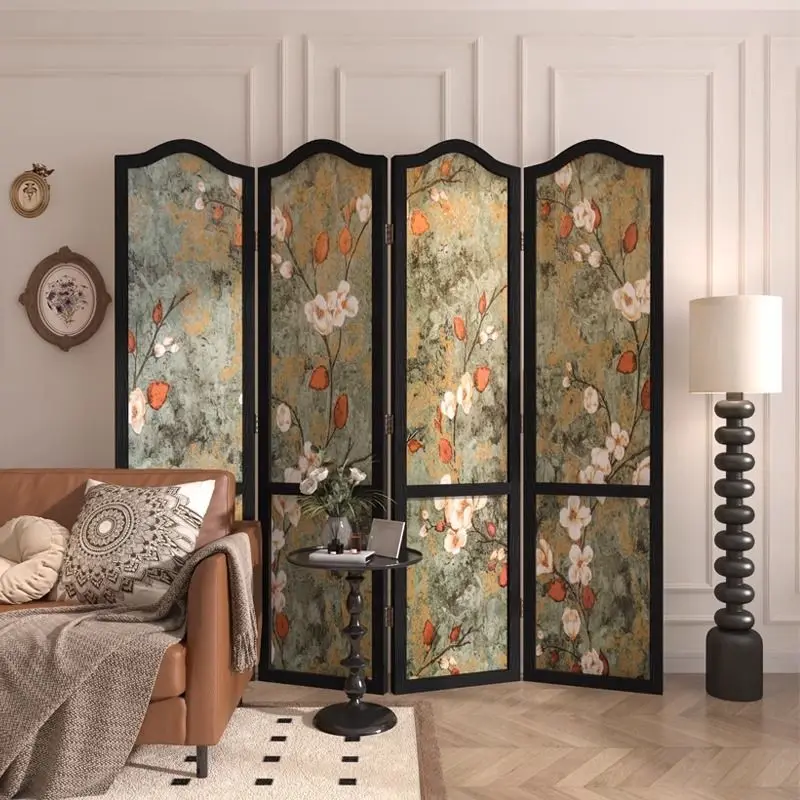 American retro solid wood folding screen enters the home, modern living room porch blocks mobile background wall
American retro solid wood folding screen enters the home, modern living room porch blocks mobile background wall