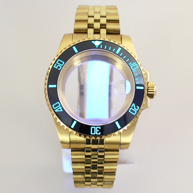 40mm NH35 Stainless Steel Watch Case C3 Luminous Bezel Sapphire For SUB NH35 NH36 NH34 NH38 Miyota 8215 Eta 2824 5-link Bracelet
40mm NH35 Stainless Steel Watch Case C3 Luminous Bezel Sapphire For SUB NH35 NH36 NH34 NH38 Miyota 8215 Eta 2824 5-link Bracelet