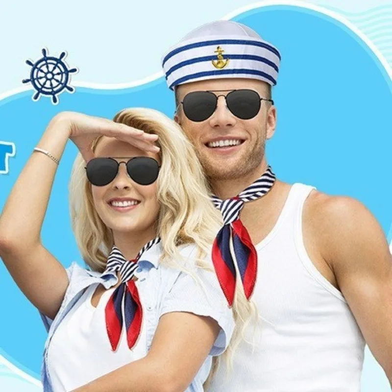 5pcs/set Halloween Pilot Stewardess Costume Set Fabric Sailor Cap Scarf Aviator Hat Sunglasses Role Play Party Accessories
5pcs/set Halloween Pilot Stewardess Costume Set Fabric Sailor Cap Scarf Aviator Hat Sunglasses Role Play Party Accessories