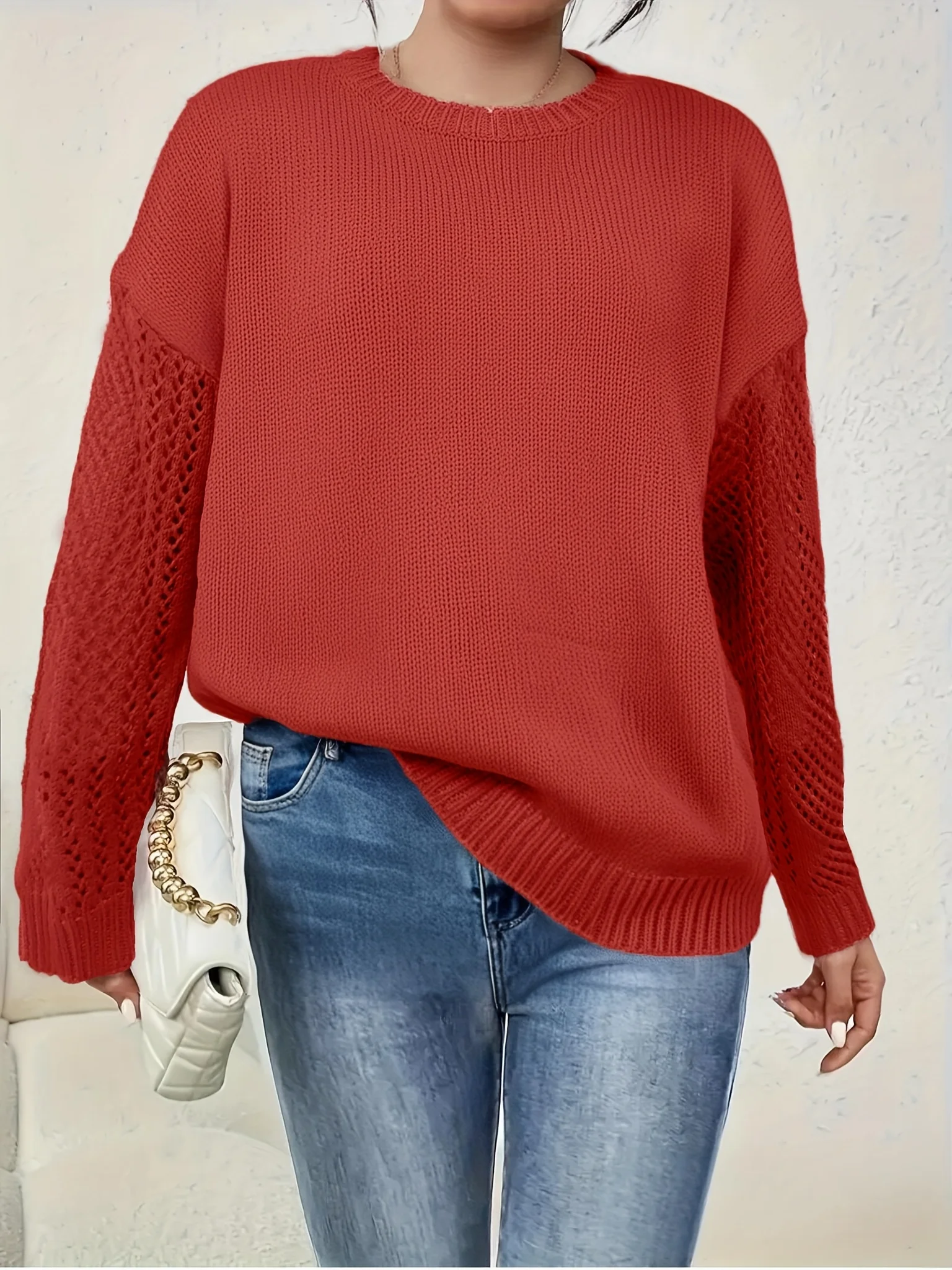 Plus Size Women Casual Solid Long Sleeve Knit Pullover Sweater Autumn Winter Daily Wear
Plus Size Women Casual Solid Long Sleeve Knit Pullover Sweater Autumn Winter Daily Wear