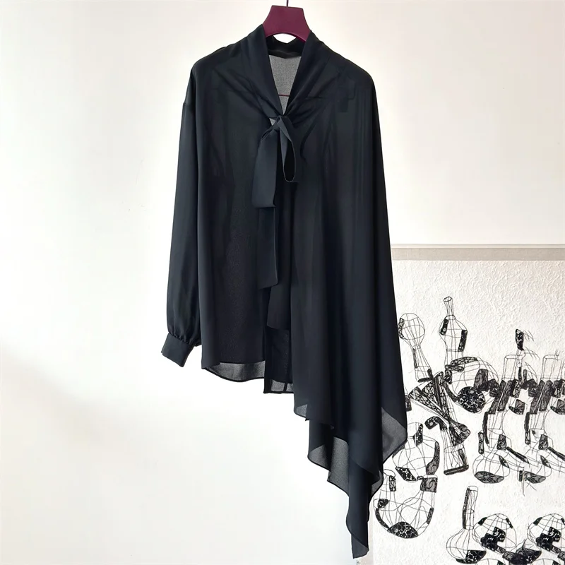 Women's shirt New asymmetrical loose long sleeved top for summer 2025 Lightweight and breathable Bow collar Woman blouses y2k
Women's shirt New asymmetrical loose long sleeved top for summer 2025 Lightweight and breathable Bow collar Woman blouses y2k