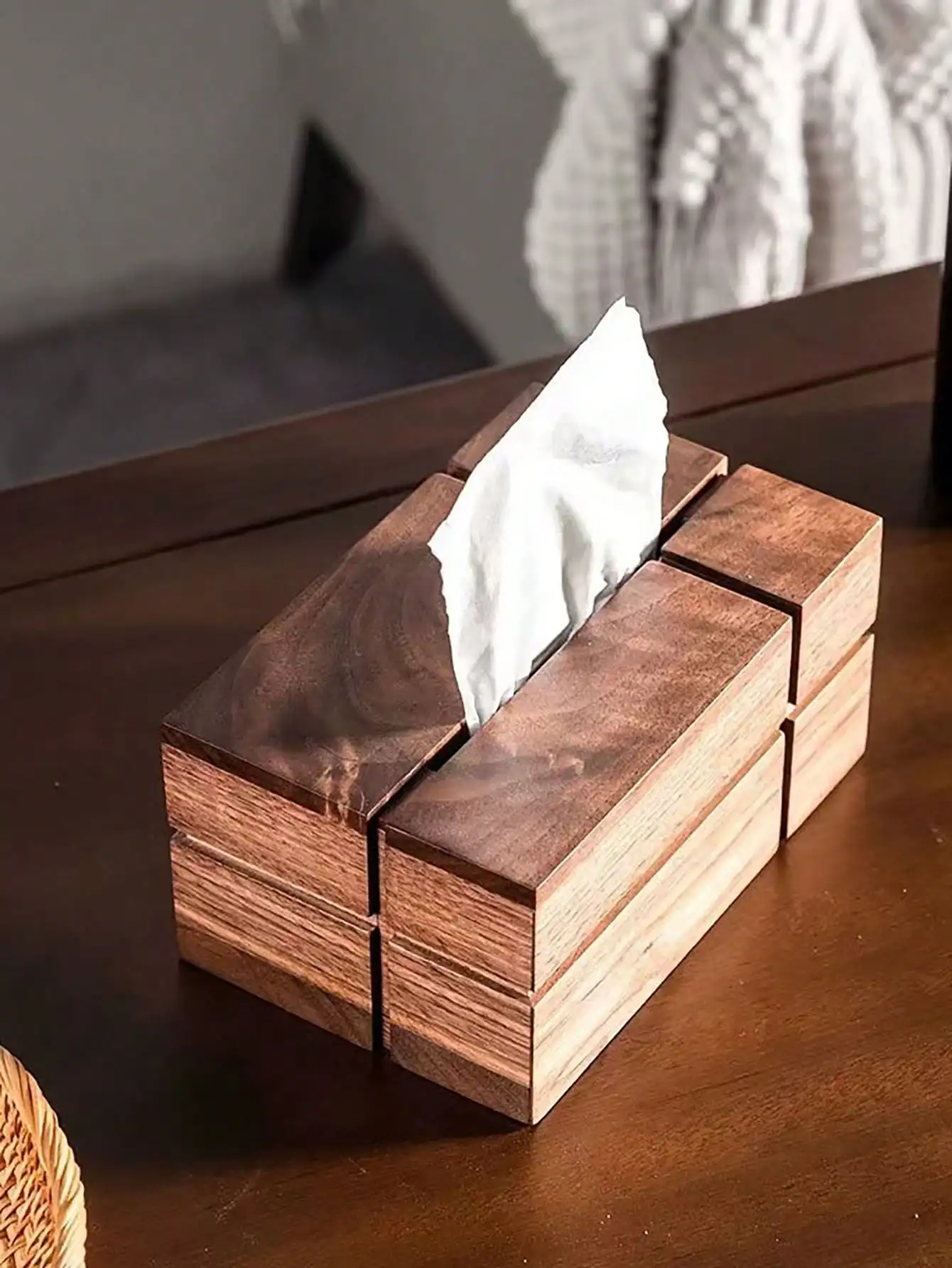 Nordic Wooden Tissue Box Creative Paper Box Walnut Tissue Holder Living Room Desktop Tea Table Home Decoration Storage Box
Nordic Wooden Tissue Box Creative Paper Box Walnut Tissue Holder Living Room Desktop Tea Table Home Decoration Storage Box