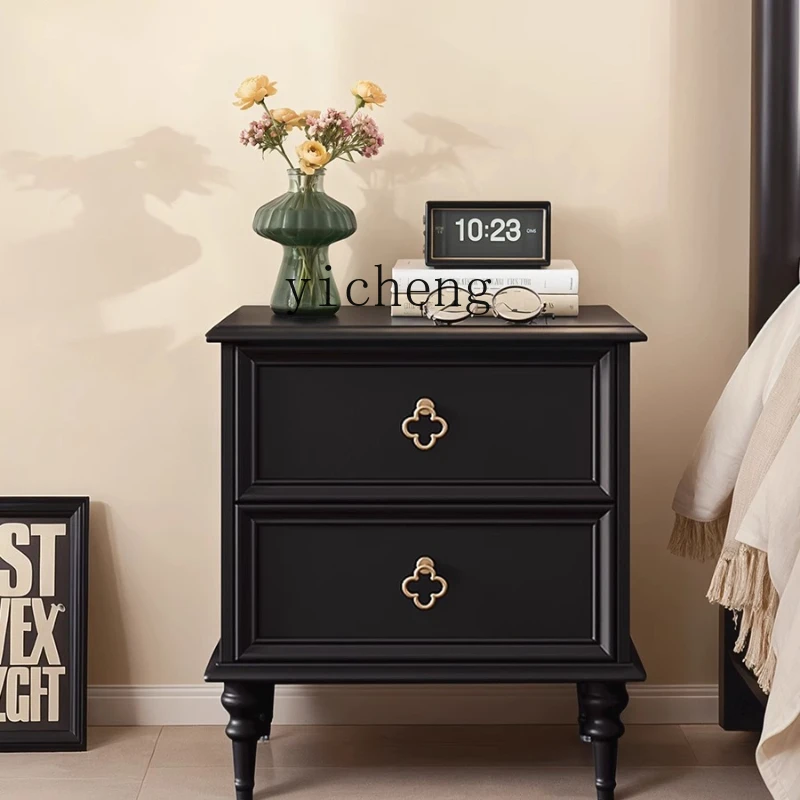 TQQ solid wood bedside table small bedroom bedside black simple storage cabinet antique style
TQQ solid wood bedside table small bedroom bedside black simple storage cabinet antique style