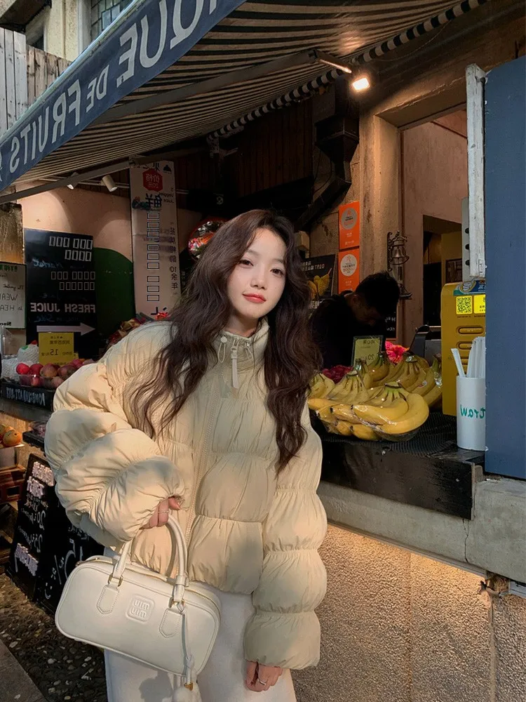 Утепленная женская куртка с воротником-стойкой, новинка зимы 2025, 90% белый пух, теплая верхняя одежда с плиссированным дизайном
Утепленная женская куртка с воротником-стойкой, новинка зимы 2025, 90% белый пух, теплая верхняя одежда с плиссированным дизайном