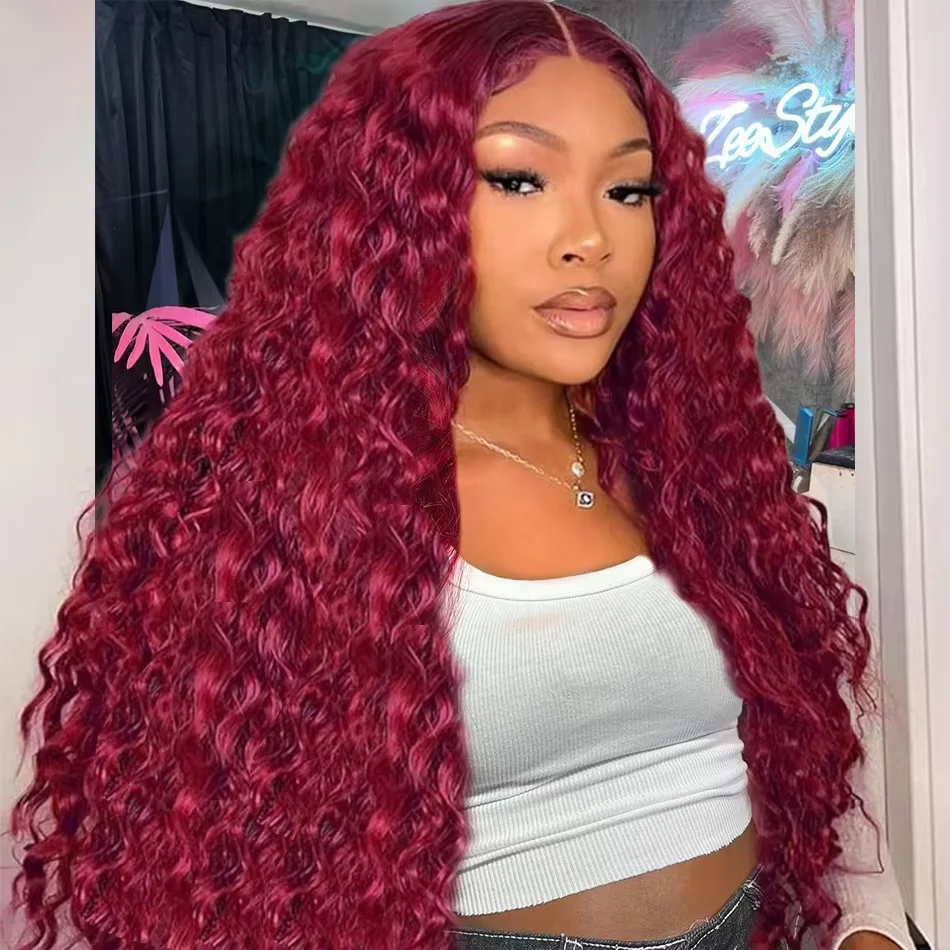 99j Red Wig Deep Wave human Hair Wig Burgundy Color 7x5 13x4 Glueless Human Hair Wigs 250% High Density Lace Wigs Brazilian Wigs
99j Red Wig Deep Wave human Hair Wig Burgundy Color 7x5 13x4 Glueless Human Hair Wigs 250% High Density Lace Wigs Brazilian Wigs