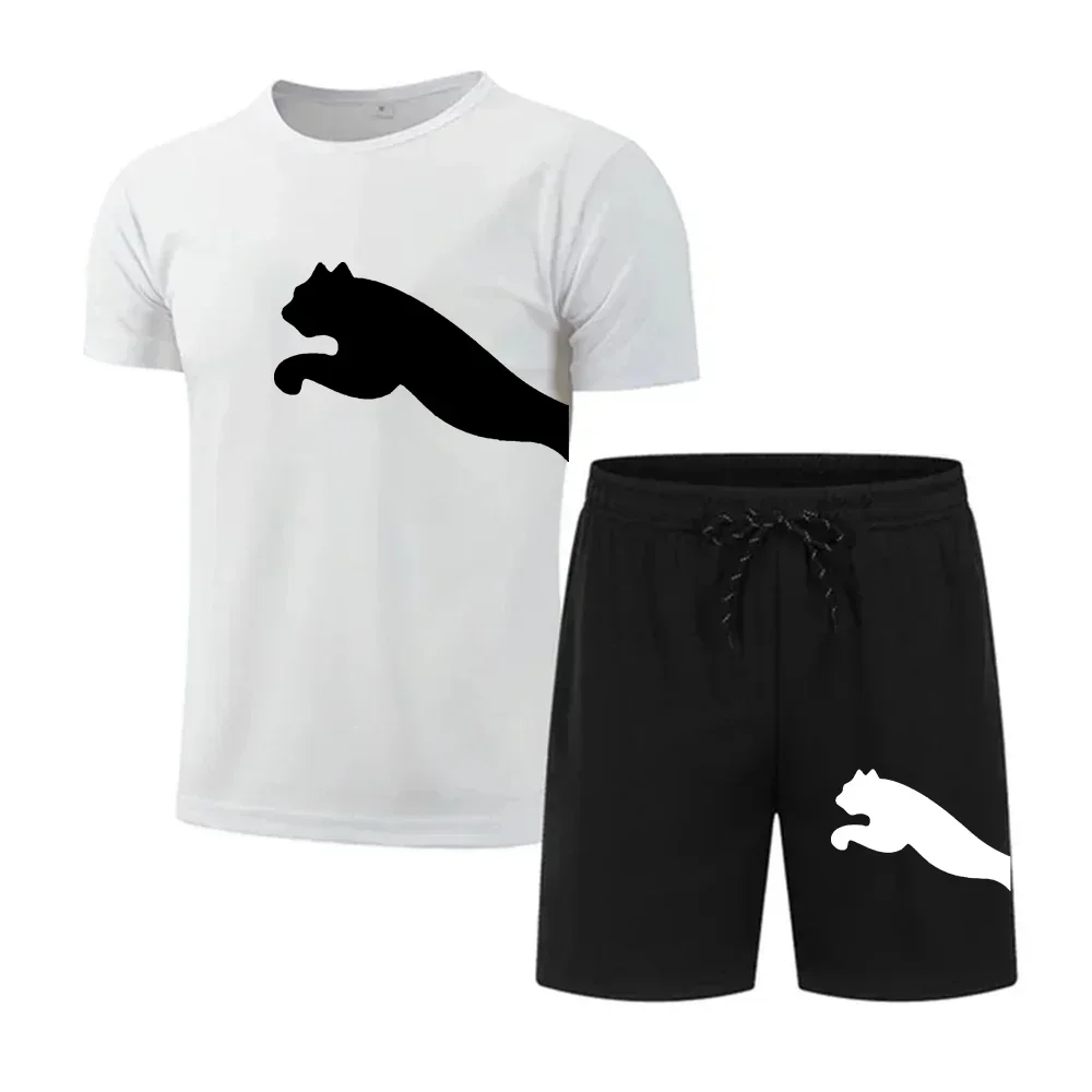 The 2025 new summer men's short-sleeved T-shirt and shorts set, men's outdoor fashionable and casual two-piece sportswear
The 2025 new summer men's short-sleeved T-shirt and shorts set, men's outdoor fashionable and casual two-piece sportswear