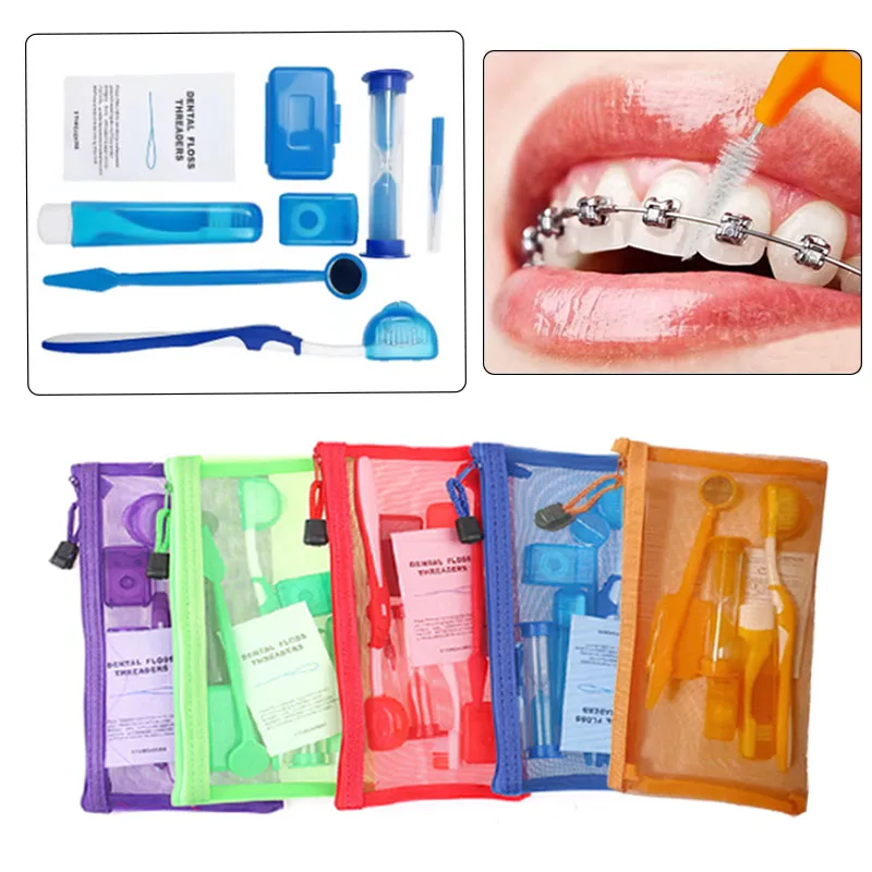 Dental Care Brush Kit Orthodontic Teeth Cleaning Tool Dental Floss Interdental Brush Toothbrush Oral Mirror Portable Travel kit
Dental Care Brush Kit Orthodontic Teeth Cleaning Tool Dental Floss Interdental Brush Toothbrush Oral Mirror Portable Travel kit