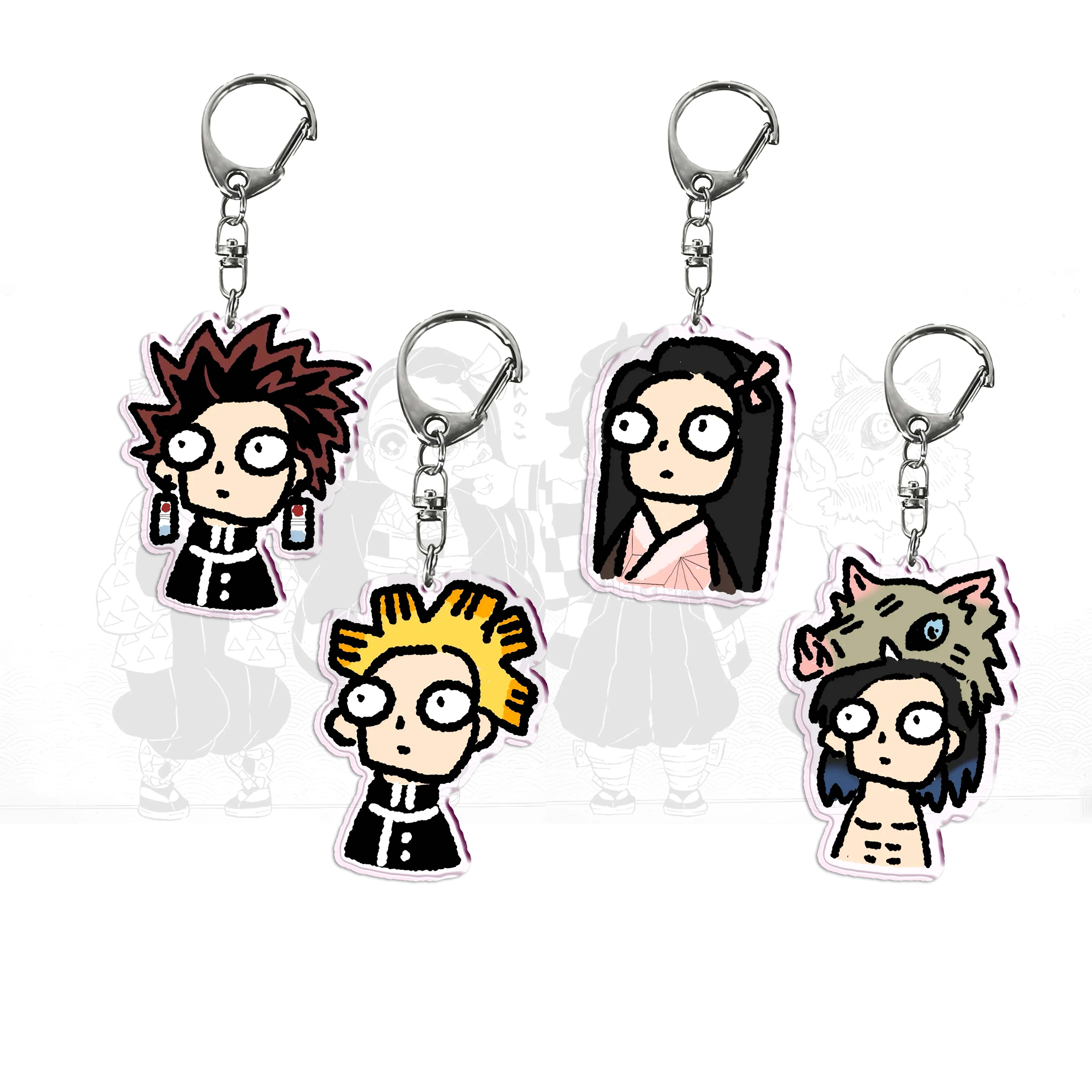 Demon Slayer Official Top-Rated 4-Person Team Acrylic Keychain Set - Chibi Big Head Tanjiro Zenitsu Inosuke Nezuko, Kawaii Cute
Demon Slayer Official Top-Rated 4-Person Team Acrylic Keychain Set - Chibi Big Head Tanjiro Zenitsu Inosuke Nezuko, Kawaii Cute