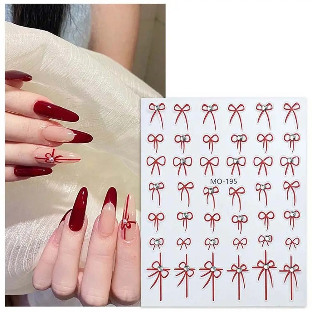 1PC Bow White Red Black Bowknot Nail Stickers Crystal Diamond Design Adhesive Stickers Nail Art Decoration
1PC Bow White Red Black Bowknot Nail Stickers Crystal Diamond Design Adhesive Stickers Nail Art Decoration