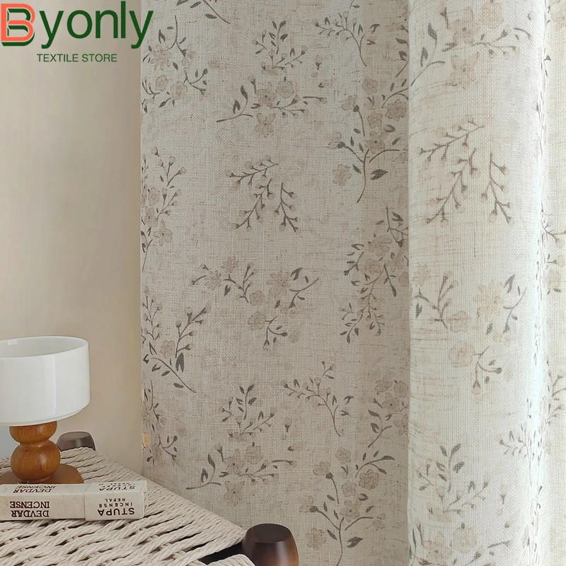 Customized Pastoral Flax Cream Color Printing Window Screen Curtains for Living Room Bedroom French Window Balcony Customized
Customized Pastoral Flax Cream Color Printing Window Screen Curtains for Living Room Bedroom French Window Balcony Customized