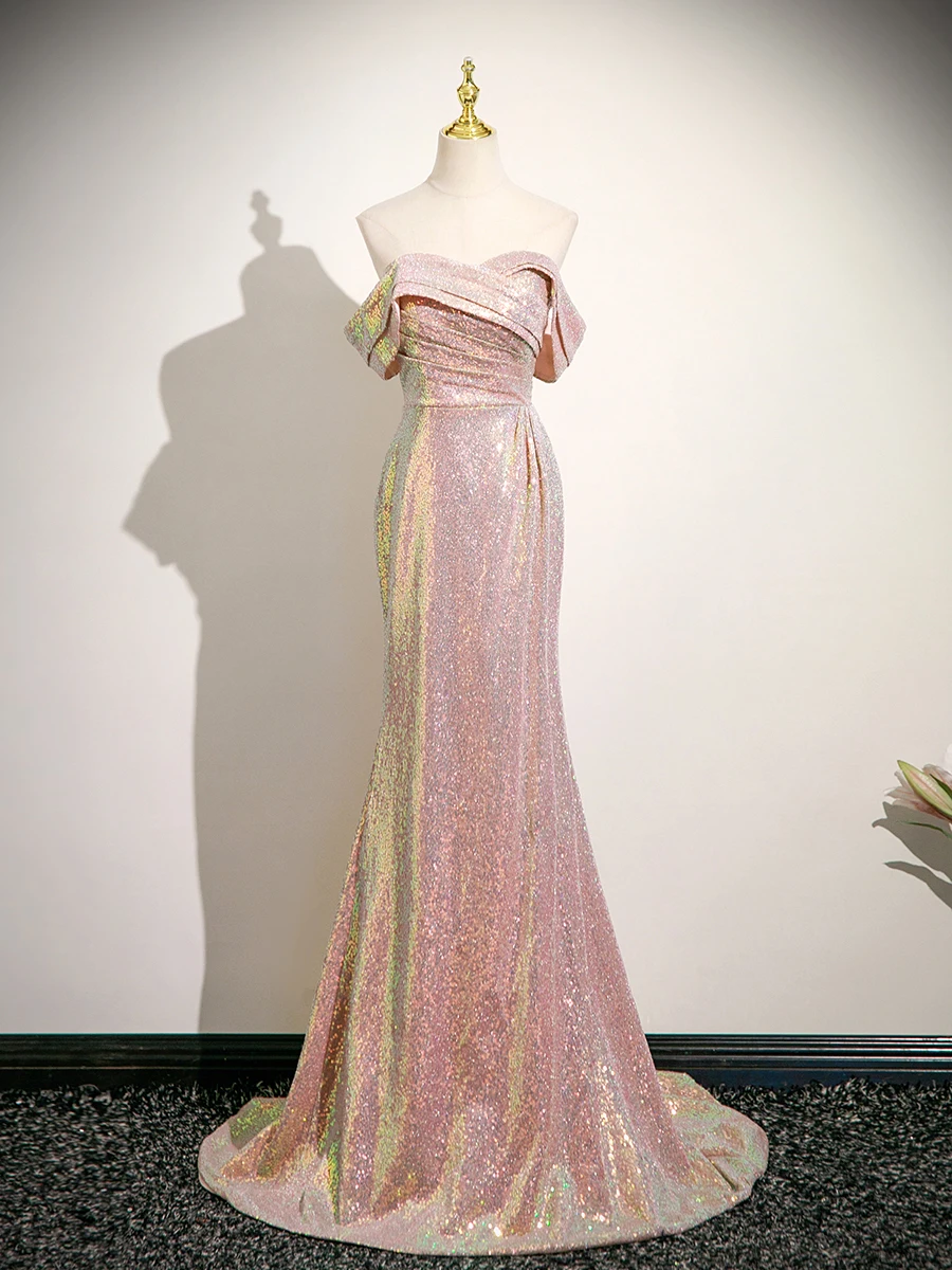 High-End Pink Evening Gown Women's Engagement Dr One oulder Sequin Long Floor-Length Korean Sle Wedding Dr
High-End Pink Evening Gown Women's Engagement Dr One oulder Sequin Long Floor-Length Korean Sle Wedding Dr