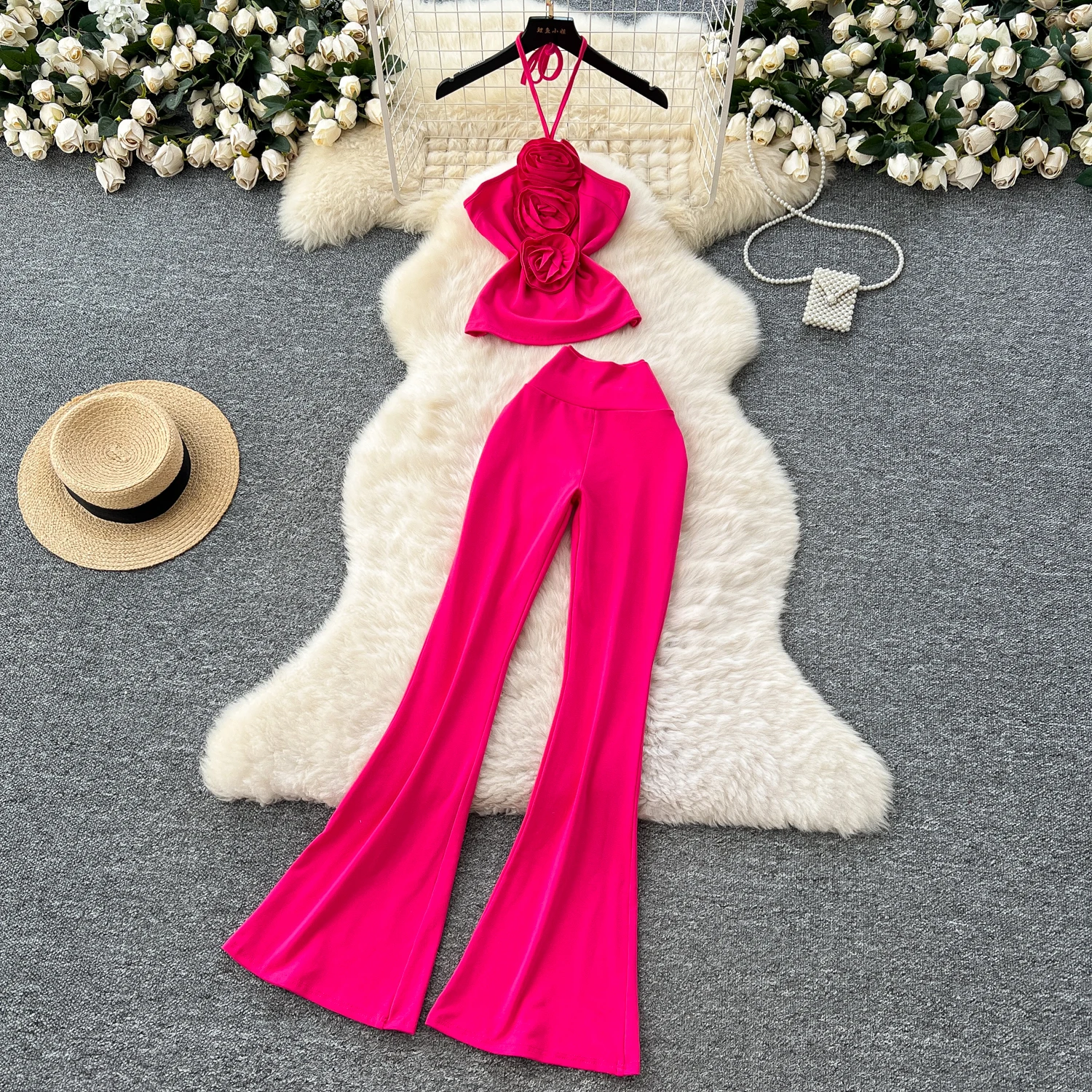 Vintage Three-dimensional floral dress Slim Elegant Korean Fashion High Street Sexy Spring Summer Women Femme Two Piece Set
Vintage Three-dimensional floral dress Slim Elegant Korean Fashion High Street Sexy Spring Summer Women Femme Two Piece Set