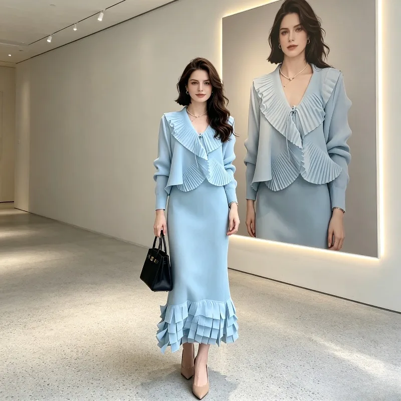 Miyake Pleated Jacket for Women Original 2026 New V-Neck Tie Sun Protection Casual Elegant Top Fashion Pleated Cardigan Pleat
Miyake Pleated Jacket for Women Original 2026 New V-Neck Tie Sun Protection Casual Elegant Top Fashion Pleated Cardigan Pleat