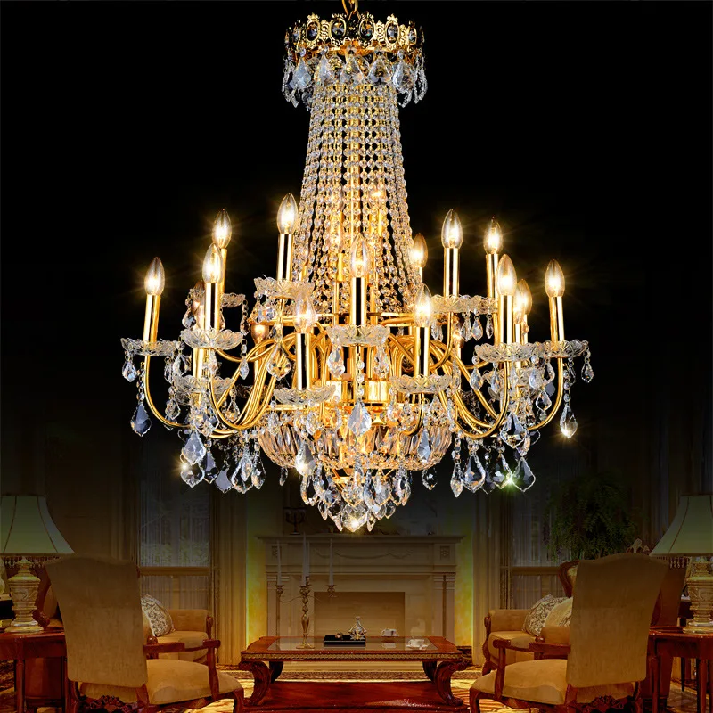 European crystal chandelier, luxury candle chandelier, living room lamp, atmospheric villa chandelier
European crystal chandelier, luxury candle chandelier, living room lamp, atmospheric villa chandelier