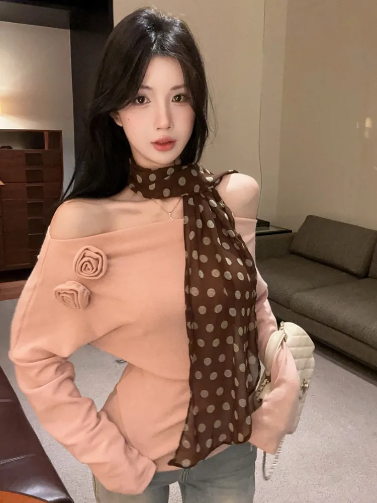 Slim Fit Knitted Sweater One Shoulder Style Floral Embroidery Autumn New Arrival Women's Fashion Casual Breathable Long Sleeve
Slim Fit Knitted Sweater One Shoulder Style Floral Embroidery Autumn New Arrival Women's Fashion Casual Breathable Long Sleeve
