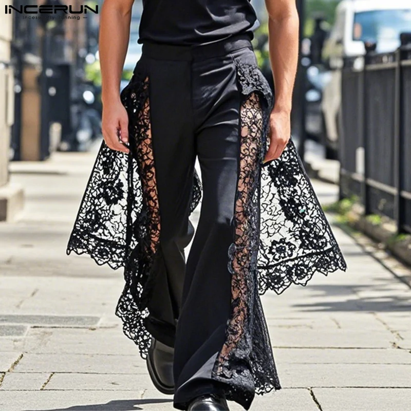 INCERUN 2025 American Style Trousers Fashion Men's Lace Patchwork Irregular Fake Two-piece Pants Casual Sexy Male Thin Pantalons
INCERUN 2025 American Style Trousers Fashion Men's Lace Patchwork Irregular Fake Two-piece Pants Casual Sexy Male Thin Pantalons