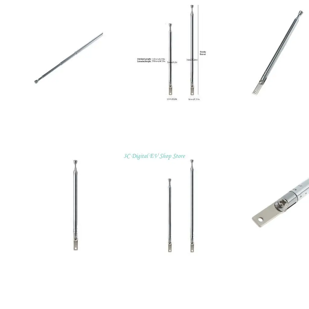 E74D 5/7 Section Replacement Telescopic Aerial Antenna Radio Universal HDTV Radio Telescopic Aerial Antenna
E74D 5/7 Section Replacement Telescopic Aerial Antenna Radio Universal HDTV Radio Telescopic Aerial Antenna