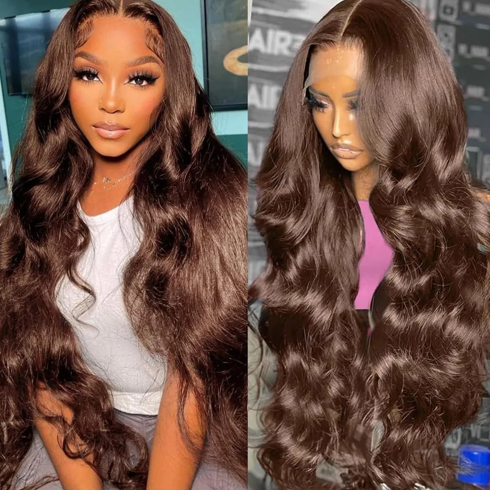13x4 4# Body Wave Human Hair Wig Chocolate Brown Ombre Body Wave Lace Frontal Wigs Pre Plucked 13x6 Lace Front Wig Human Hair
13x4 4# Body Wave Human Hair Wig Chocolate Brown Ombre Body Wave Lace Frontal Wigs Pre Plucked 13x6 Lace Front Wig Human Hair