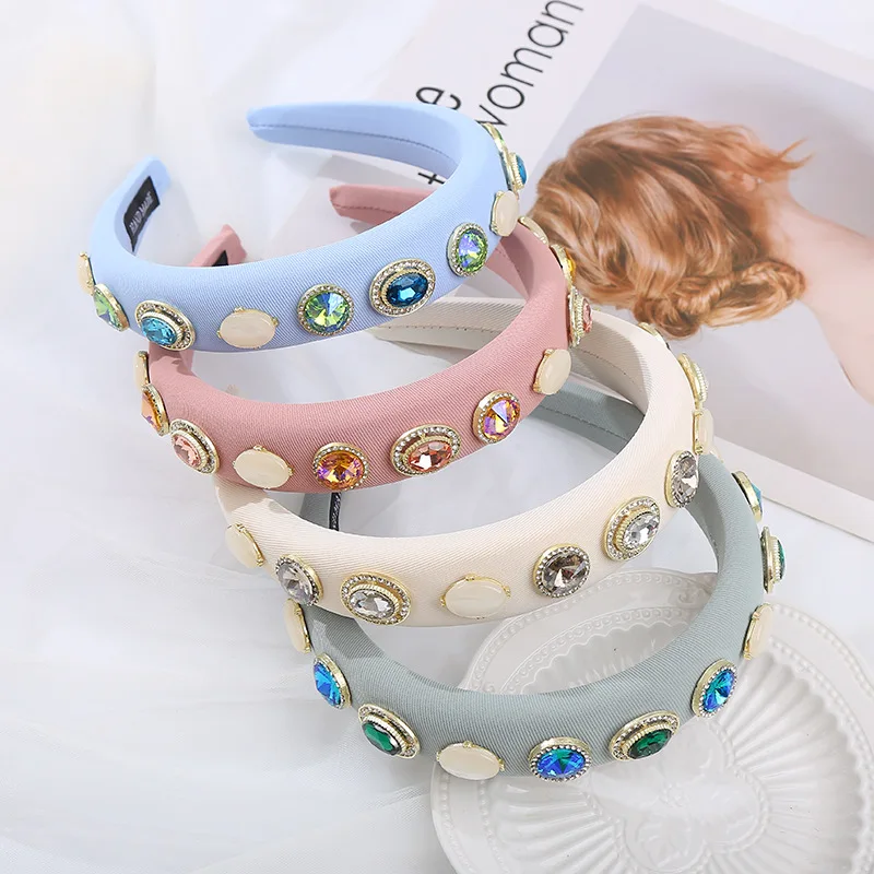 Pastel Blue Padded Hairband Aurora Crystal Jewel Headband Round Opal Stone Hair Hoop Statement Wedding Prom Headpiece
Pastel Blue Padded Hairband Aurora Crystal Jewel Headband Round Opal Stone Hair Hoop Statement Wedding Prom Headpiece