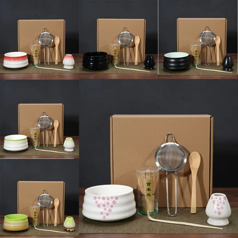 6pcs Traditional Bamboo Ceramic Japanese Matcha Tea Set Food Grade Reusable Match Bowl Safe Green Tea Whisk Stirring
6pcs Traditional Bamboo Ceramic Japanese Matcha Tea Set Food Grade Reusable Match Bowl Safe Green Tea Whisk Stirring