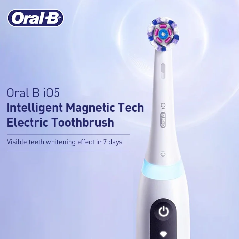 Oral B Electric Toothbrush IO5 Professional Whitening Tooth Brush 5Modes Intelligent Magnetic Tech Pressure Sensor 2min Timer
Oral B Electric Toothbrush IO5 Professional Whitening Tooth Brush 5Modes Intelligent Magnetic Tech Pressure Sensor 2min Timer