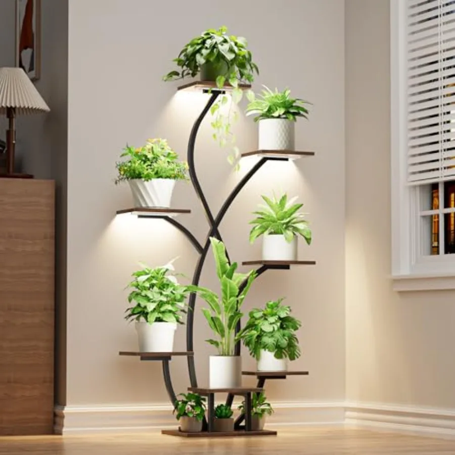 Plant Stand Indoor with Grow Light 55'' Corner Plant Stands for Indoor Plants 7 Tiered Indoor Plant Shelf Flower-Shaped Plant R
Plant Stand Indoor with Grow Light 55'' Corner Plant Stands for Indoor Plants 7 Tiered Indoor Plant Shelf Flower-Shaped Plant R
