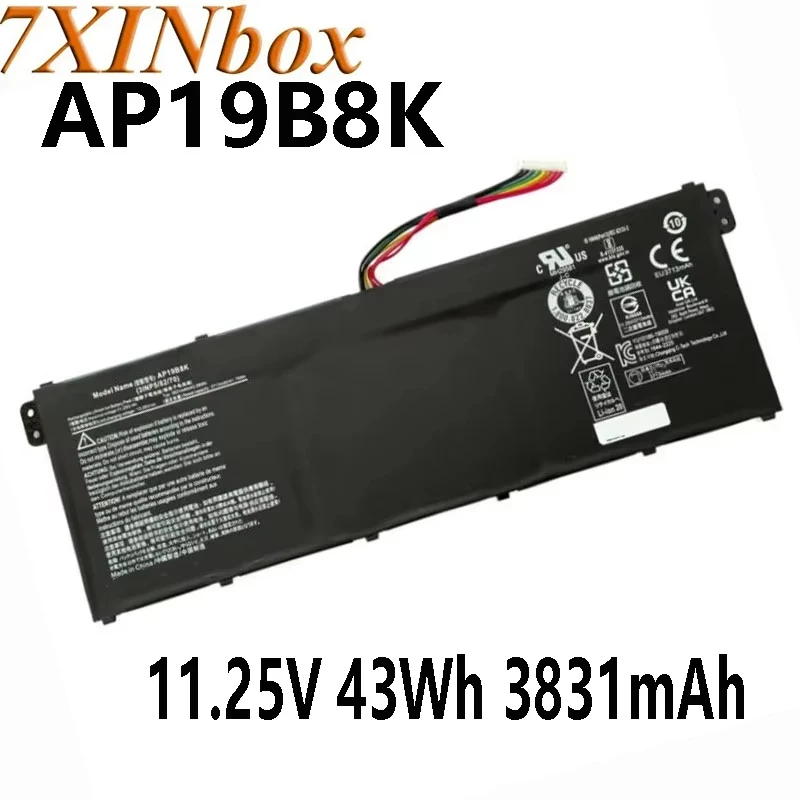 7XINbox AP19B8K 11.25V 43Wh 3831mAh Laptop Battery For Acer Aspire A315-56 A317-52 SF314-42-R33B SF314-42 series
7XINbox AP19B8K 11.25V 43Wh 3831mAh Laptop Battery For Acer Aspire A315-56 A317-52 SF314-42-R33B SF314-42 series