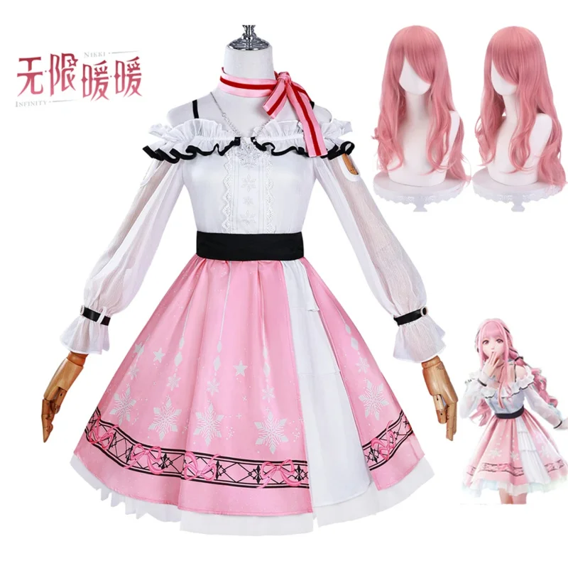 CyNikki Cosplay Anime Infinity Nikki Sweet Pink Lolita Dress Uniform Wig Set Halloween Party Outfit for Women SKIRTS
CyNikki Cosplay Anime Infinity Nikki Sweet Pink Lolita Dress Uniform Wig Set Halloween Party Outfit for Women SKIRTS
