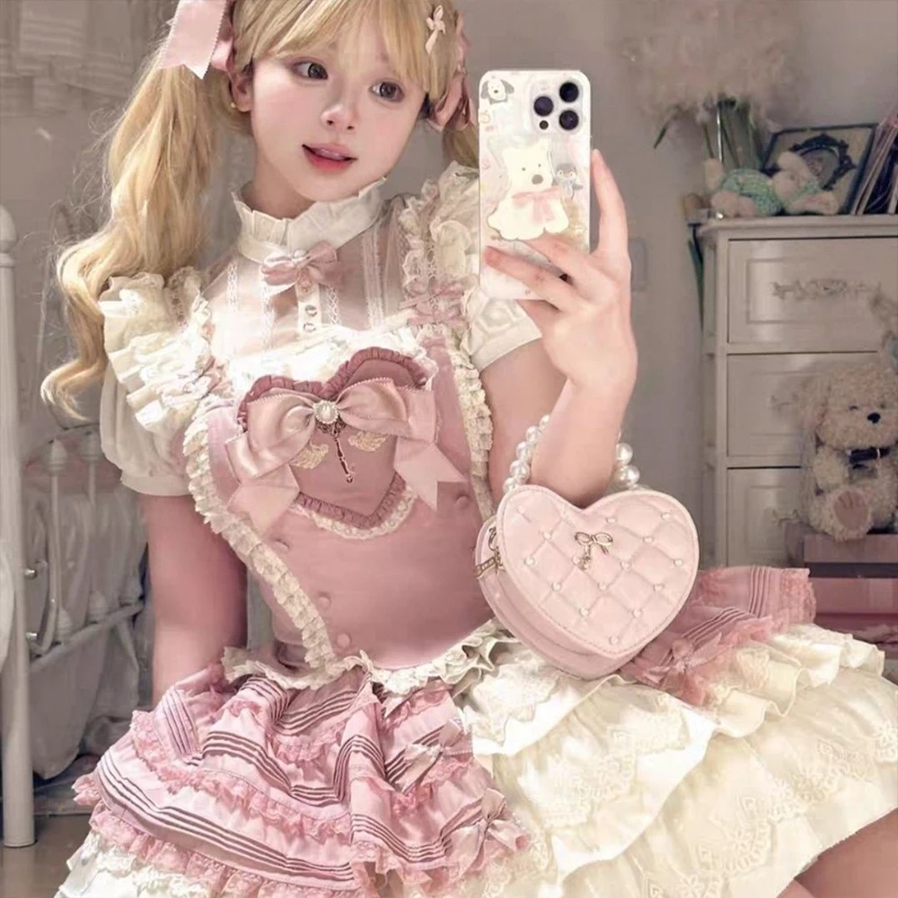 Summernew Sweet Palace Style Tight Corset Shirt Half Skirt Lolita Dress Lolita Cute Sweet Fashionable Girl Lace Princess Dress
Summernew Sweet Palace Style Tight Corset Shirt Half Skirt Lolita Dress Lolita Cute Sweet Fashionable Girl Lace Princess Dress