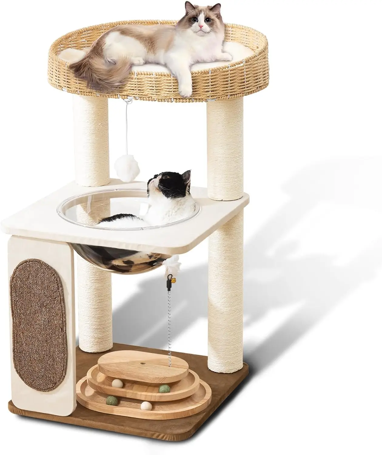 Modern Cat Tree for Indoor Cats with Sisal Rope Scratching Posts, Hand-Woven Cat Condo & Top Perch, Space Capsule Cats N
Modern Cat Tree for Indoor Cats with Sisal Rope Scratching Posts, Hand-Woven Cat Condo & Top Perch, Space Capsule Cats N