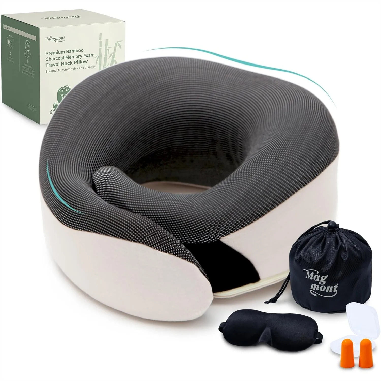 Neck Pillow for Traveling, Bamboo Charcoal Memory Foam with 360° Chin Support, Soft & Breathable Seamless Design, Removable
Neck Pillow for Traveling, Bamboo Charcoal Memory Foam with 360° Chin Support, Soft & Breathable Seamless Design, Removable