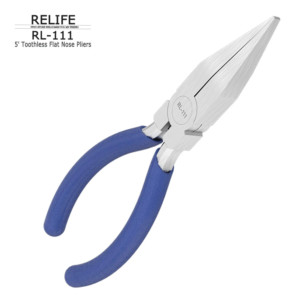 Flat Nose Pliers RL-111 5' Toothless Labor Saving Spring Non Slip Clamp for Mobile Phones Repair Manual DIY Wire Clamping Tool
Flat Nose Pliers RL-111 5' Toothless Labor Saving Spring Non Slip Clamp for Mobile Phones Repair Manual DIY Wire Clamping Tool
