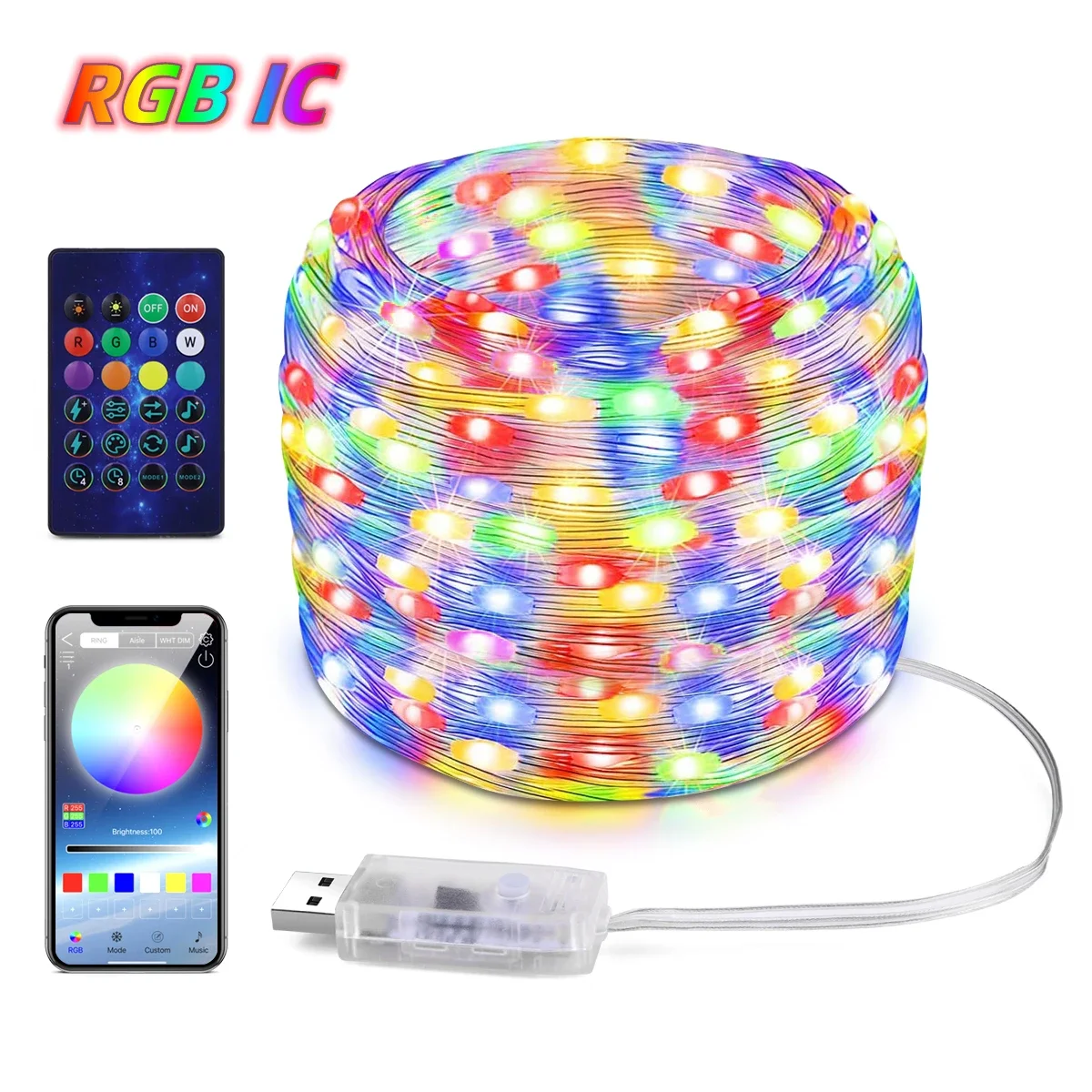 Bluetooth USB Музыка WS2812B Светодиодные гирлянды 5 В RGBIC Dream Color 5/10/20 м Сказочная гирлянда для декора свадьбы, дня рождения
Bluetooth USB Музыка WS2812B Светодиодные гирлянды 5 В RGBIC Dream Color 5/10/20 м Сказочная гирлянда для декора свадьбы, дня рождения
