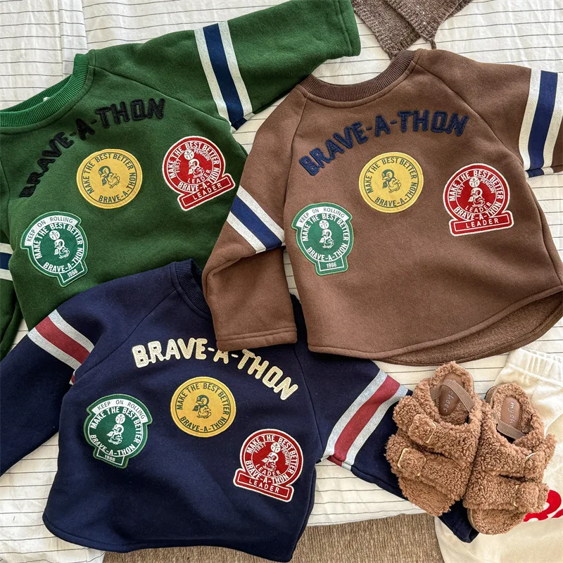 2024 Winter New Children Fleece Sweatshirt Fashion Cartoon Print Boys Girls Plus Velvet Thick Warm Pullover Kids Casual Clothes
2024 Winter New Children Fleece Sweatshirt Fashion Cartoon Print Boys Girls Plus Velvet Thick Warm Pullover Kids Casual Clothes