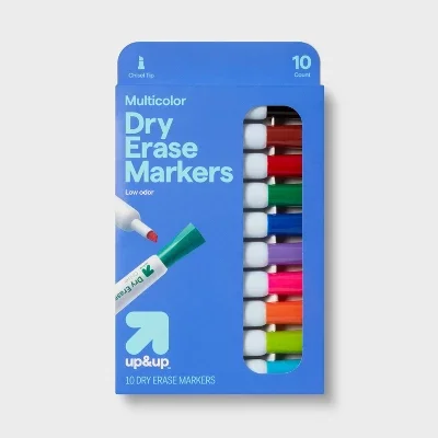 10ct Chisel Tip Dry Erase Markers Multicolor - Whiteboard Markers, School Supplies, Bold Point
10ct Chisel Tip Dry Erase Markers Multicolor - Whiteboard Markers, School Supplies, Bold Point