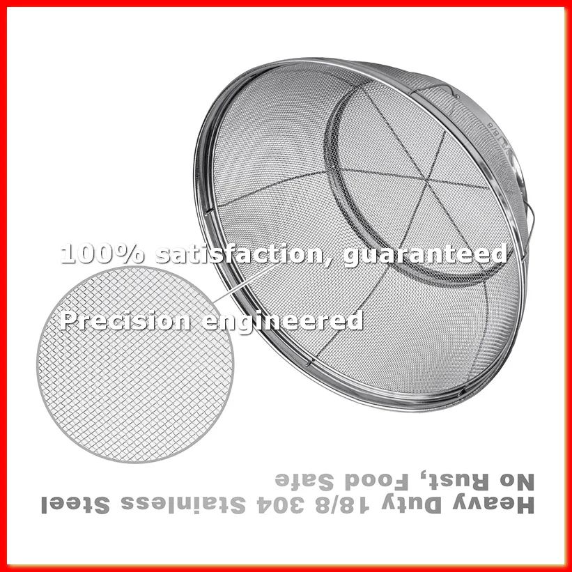 5 Pack Strainers for Kitchen, Stainless Steel Colander, Fine Mesh Strainer for Pasta, Rice and Fruit, Sieve for Strain-A79M
5 Pack Strainers for Kitchen, Stainless Steel Colander, Fine Mesh Strainer for Pasta, Rice and Fruit, Sieve for Strain-A79M